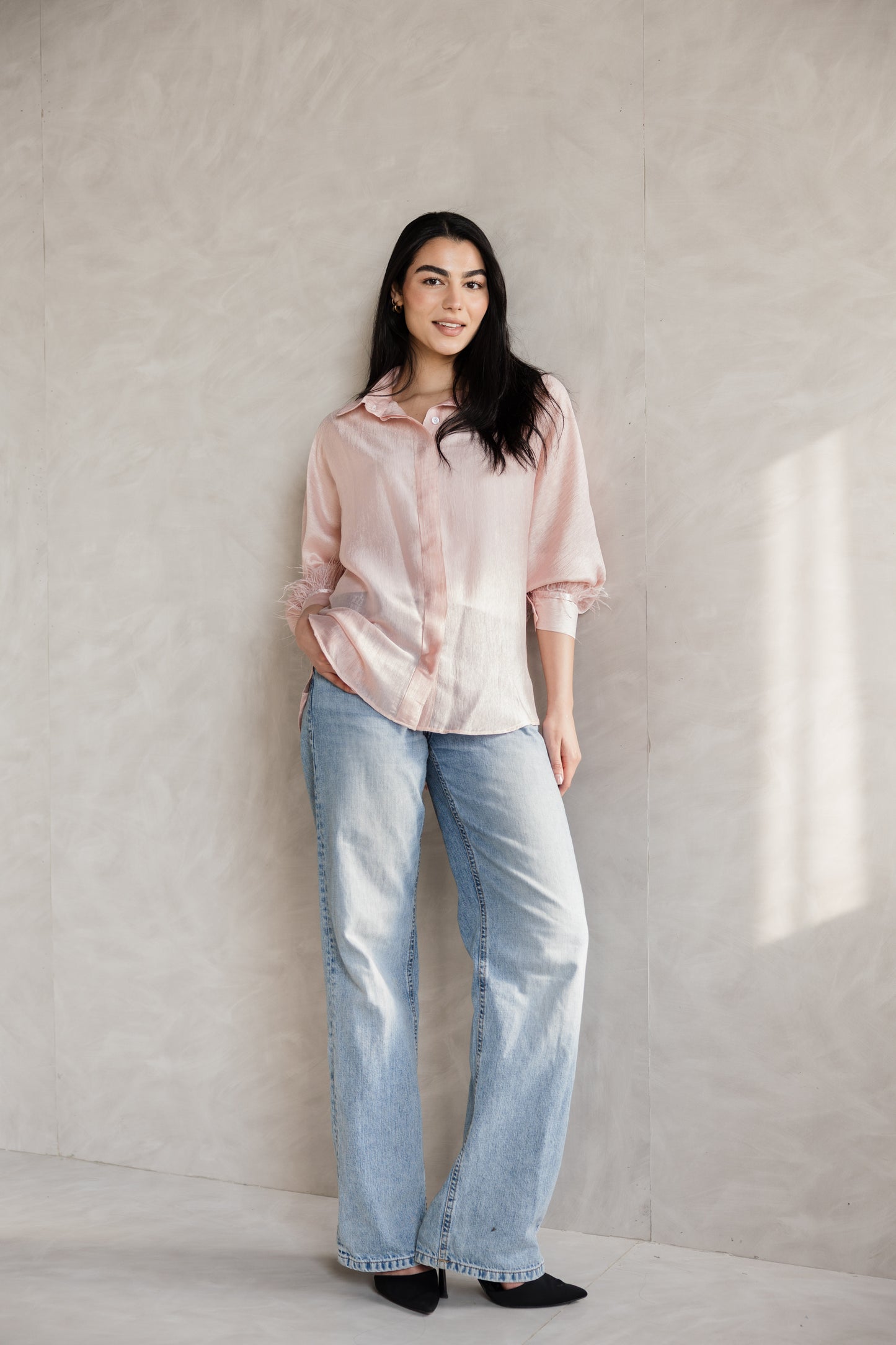 feather blouse from MYLIA