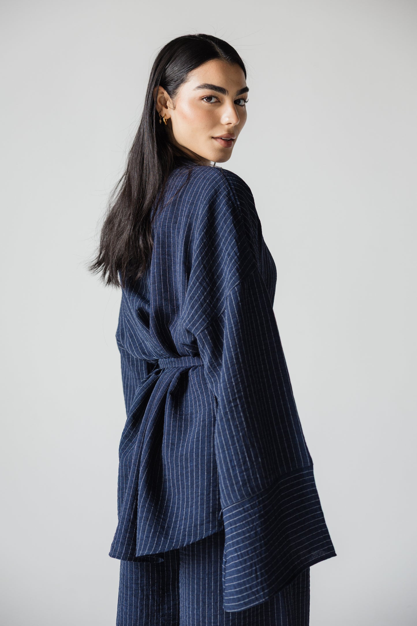 Navy striped set