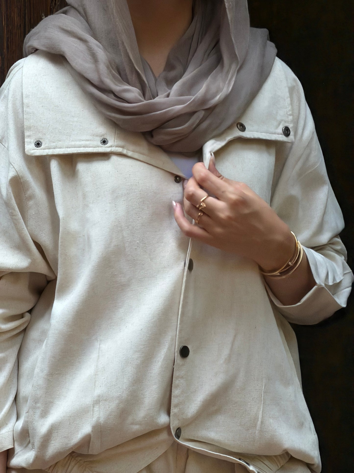 The basic Linen set in beige