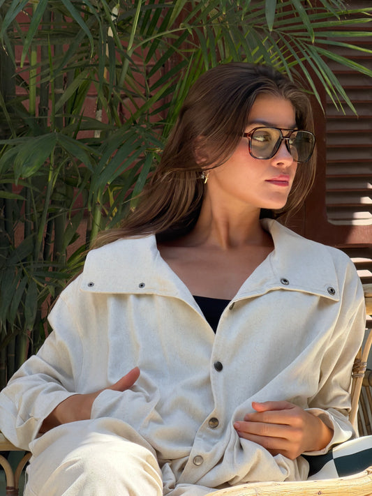 Beige linen jacket