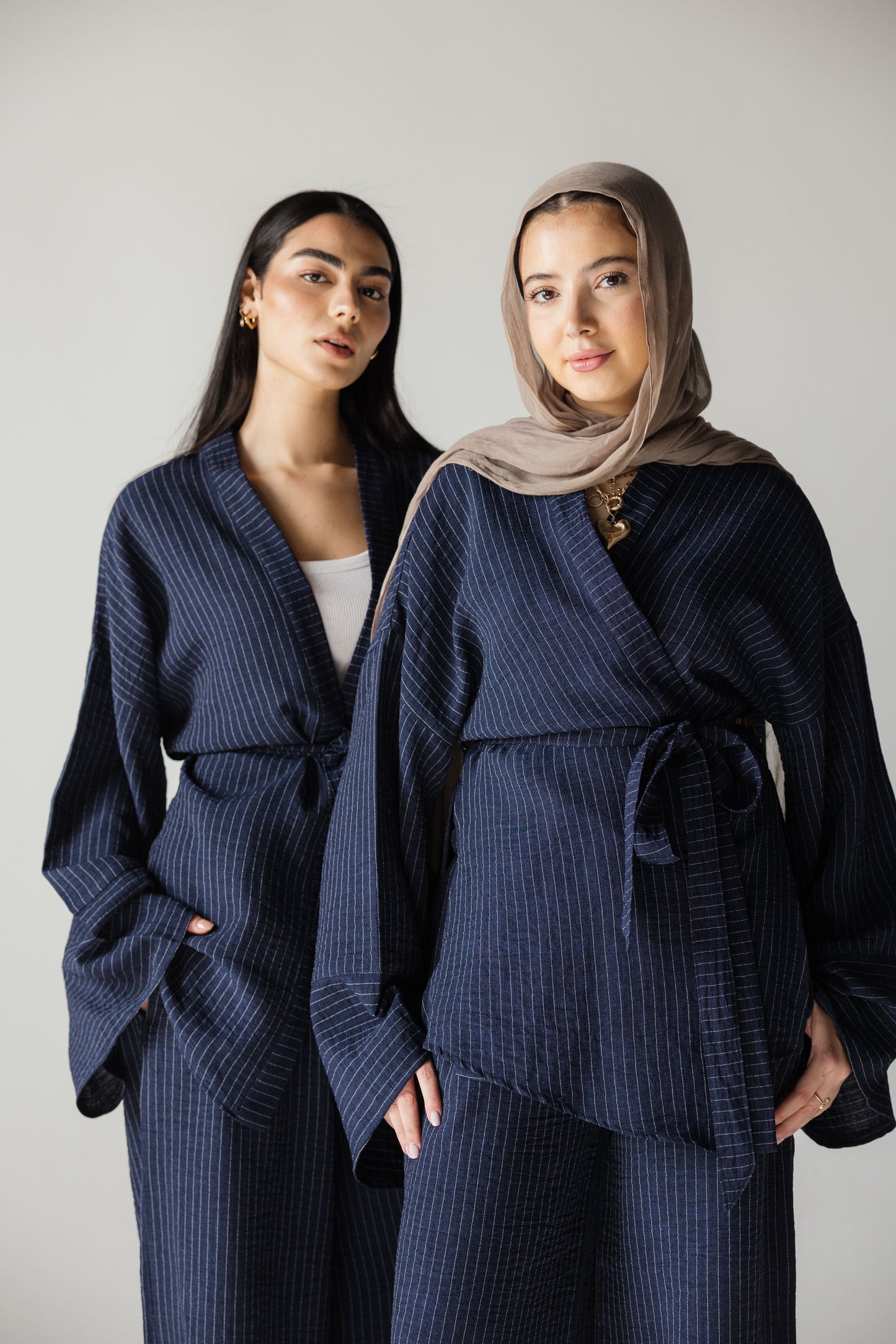 Navy striped set