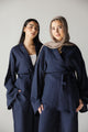 Navy striped set