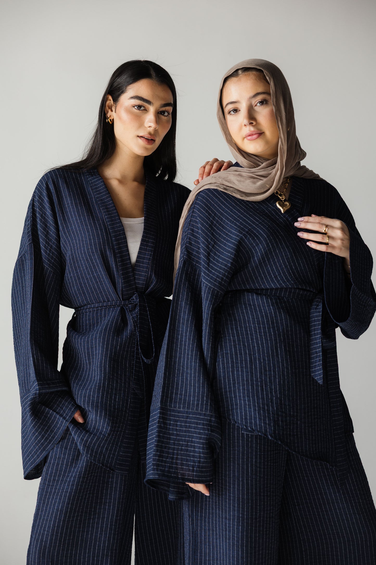 Navy striped set