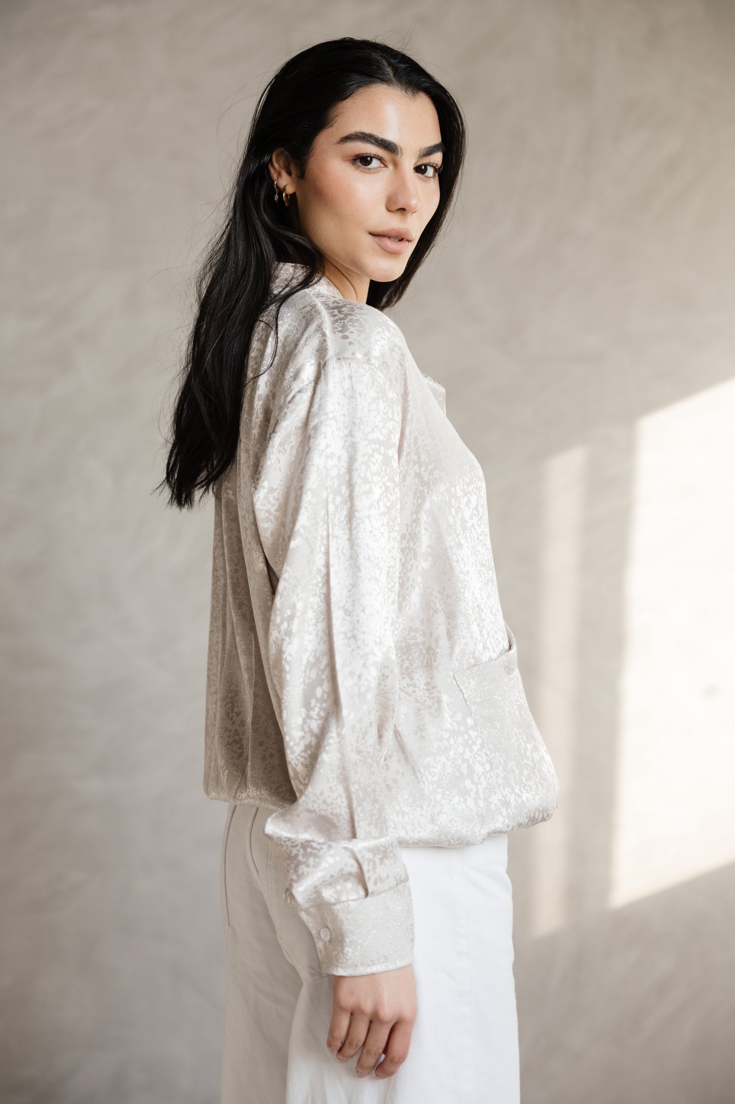 Satin glow Blouse from MYLIA