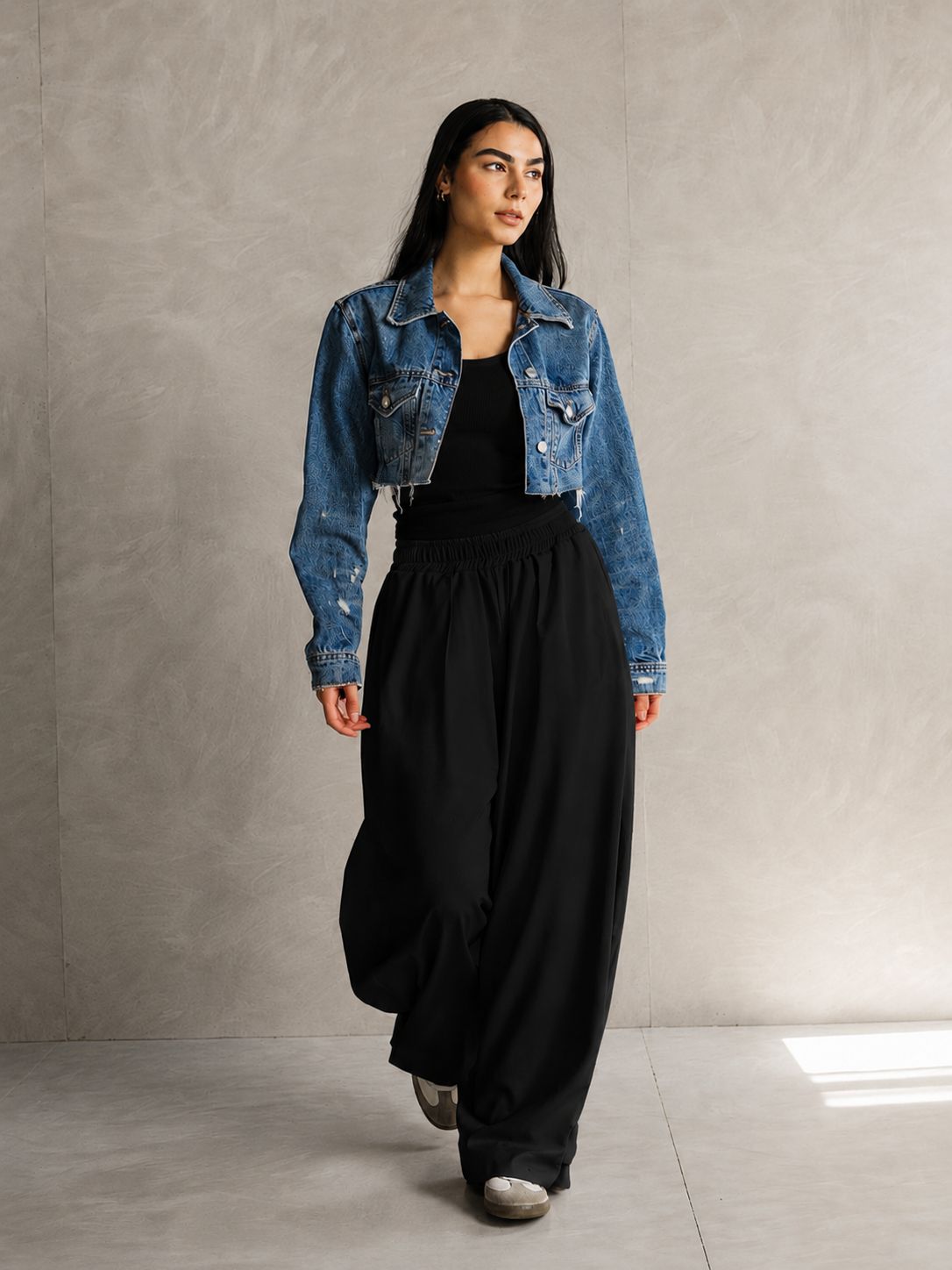 Wide leg black pants