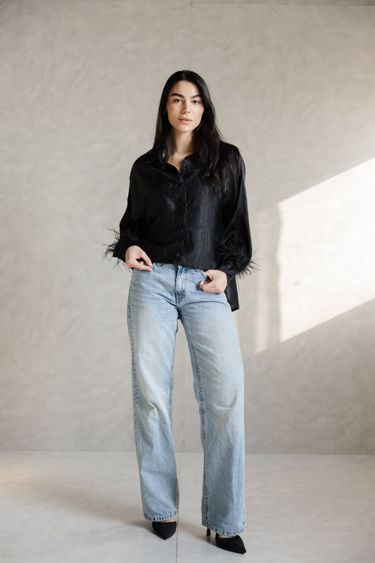 feather blouse from MYLIA