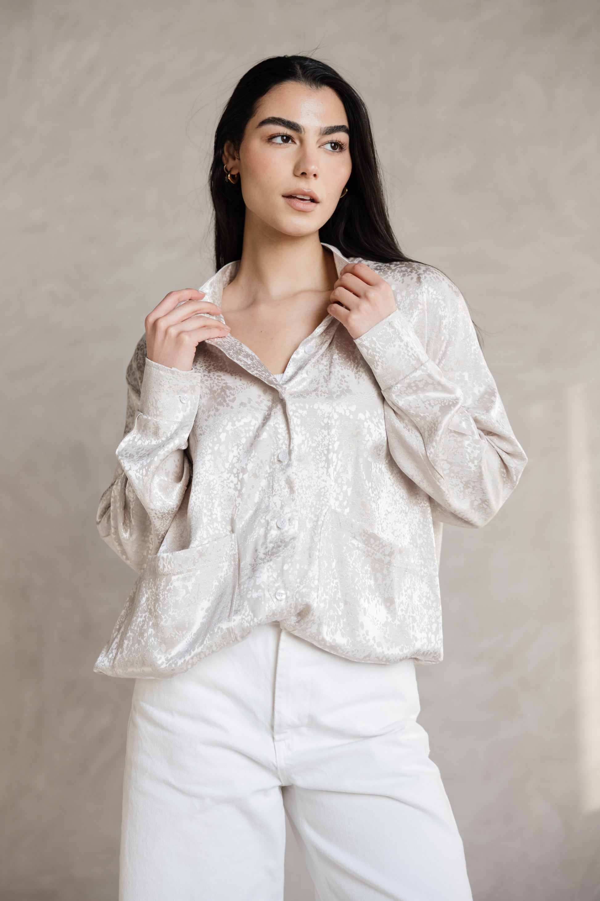 Satin glow Blouse from MYLIA