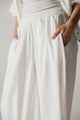 Wide leg offwhite pants