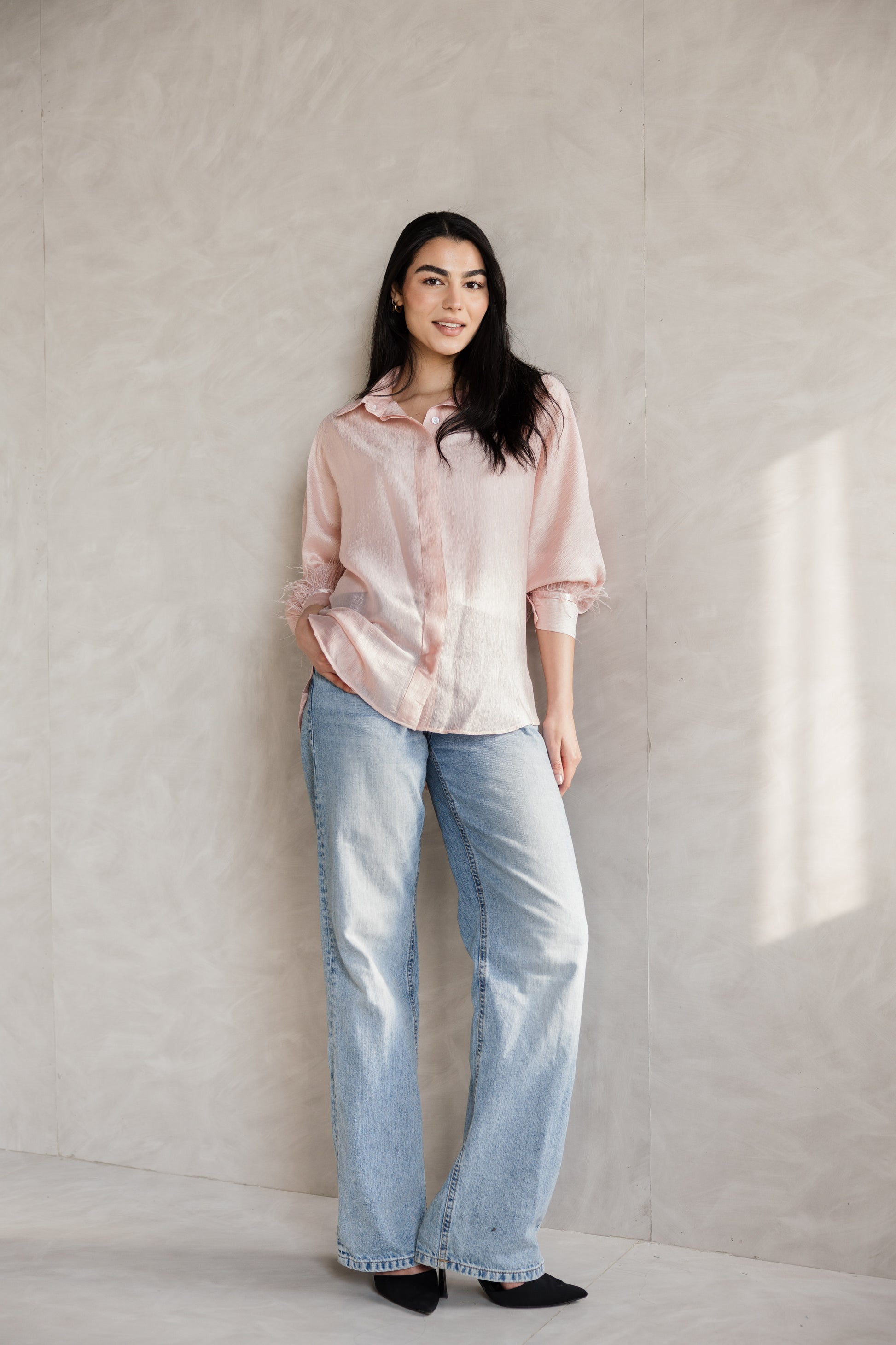 feather blouse from MYLIA