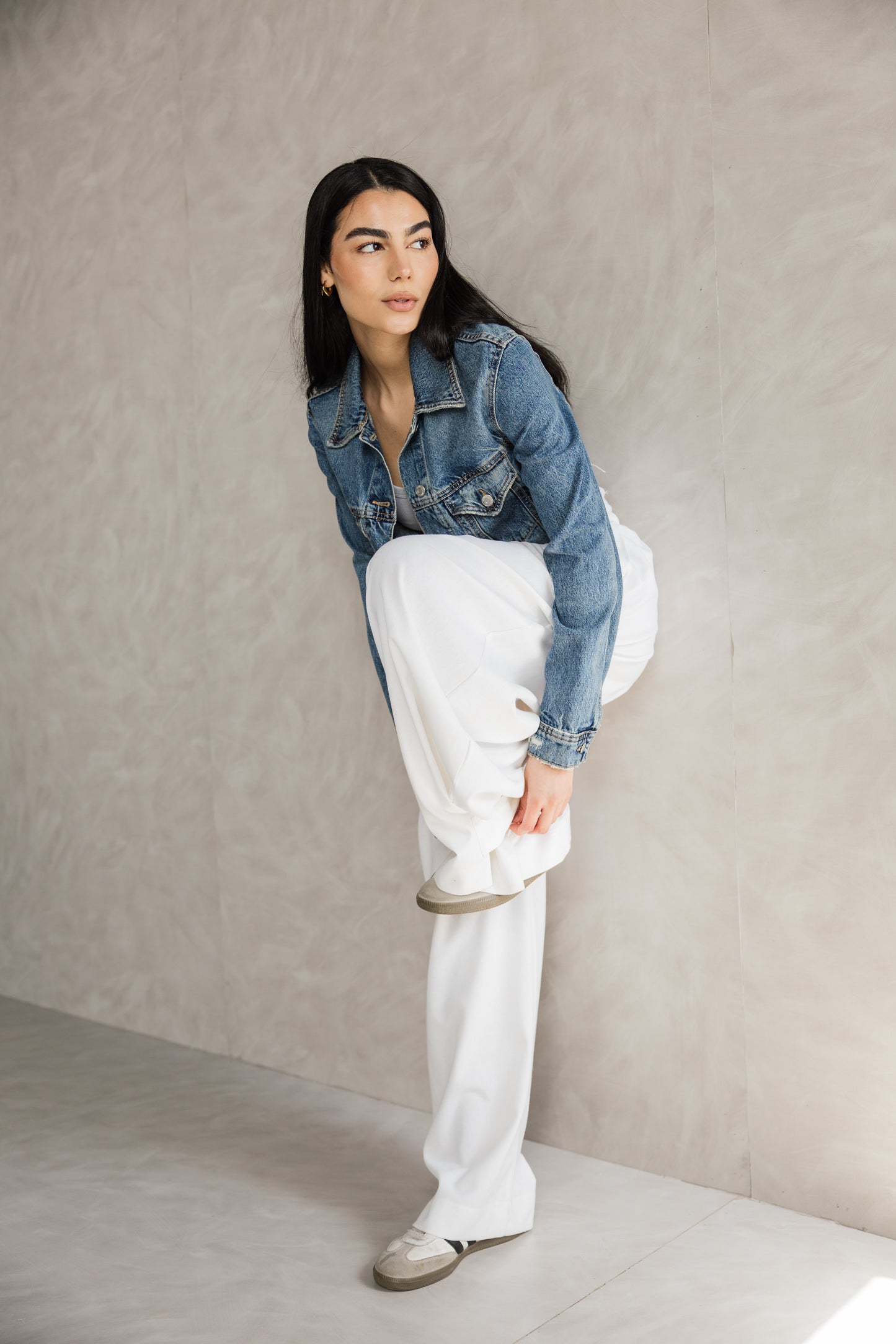 Wide leg offwhite pants