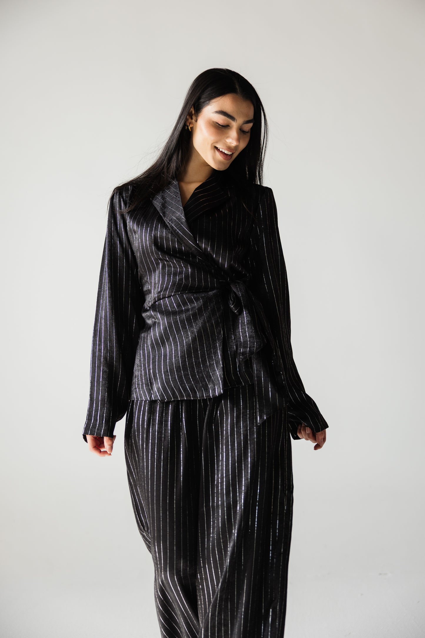 Glowing striped blazer
